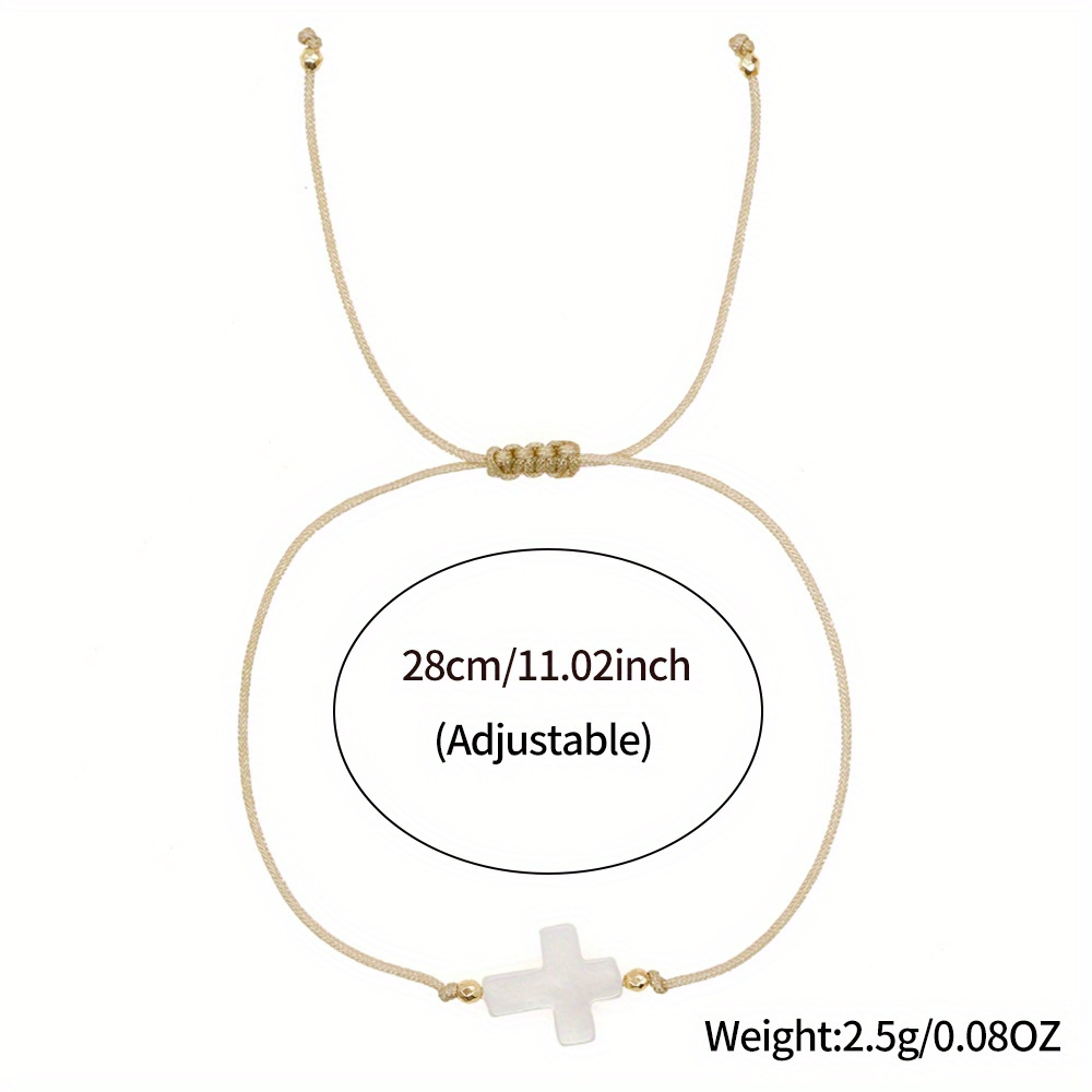 Bohemian Women's Bracelet Shell Cross Charm for Easter